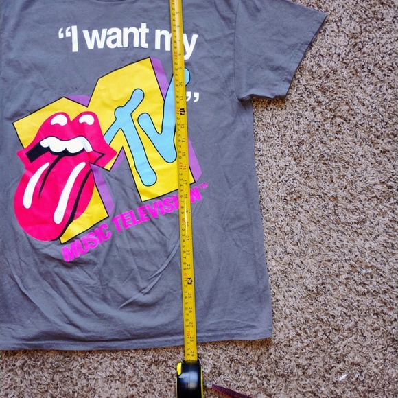 Rolling Stones MTV I Want My MTV Graphic T-Shirt Men's Small Gray - Picture 5 of 6